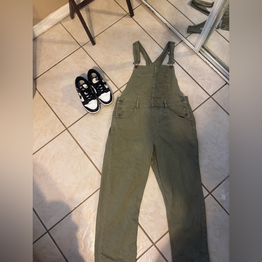 We The Free - Ziggy Olive Green Women's Denim Overalls